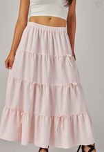 Load image into Gallery viewer, Bow Tie Tiered Maxi Skirt