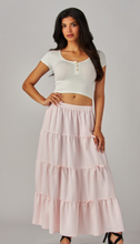 Load image into Gallery viewer, Bow Tie Tiered Maxi Skirt