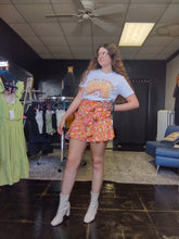Load image into Gallery viewer, Orange Floral Skort