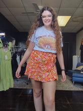 Load image into Gallery viewer, Orange Floral Skort