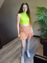 Load image into Gallery viewer, Orange Floral Skort