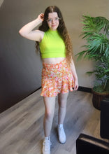 Load image into Gallery viewer, Orange Floral Skort