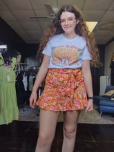 Load image into Gallery viewer, Orange Floral Skort