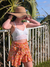 Load image into Gallery viewer, Orange Floral Skort