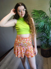 Load image into Gallery viewer, Orange Floral Skort