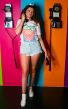 Load image into Gallery viewer, Polkadot Raw Hem Kancan Shorts