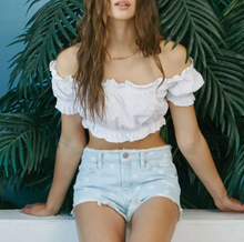 Load image into Gallery viewer, Polkadot Raw Hem Kancan Shorts