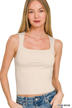 Load image into Gallery viewer, Square Neckline Tank (2 colors)
