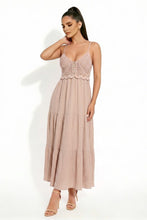 Load image into Gallery viewer, Crochet Taupe Dress
