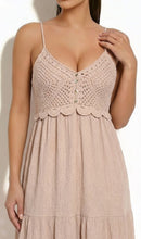 Load image into Gallery viewer, Crochet Taupe Dress
