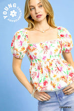 Load image into Gallery viewer, Floral Peplum Top
