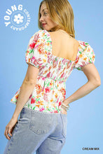 Load image into Gallery viewer, Floral Peplum Top
