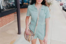 Load image into Gallery viewer, Teal Corduroy Romper
