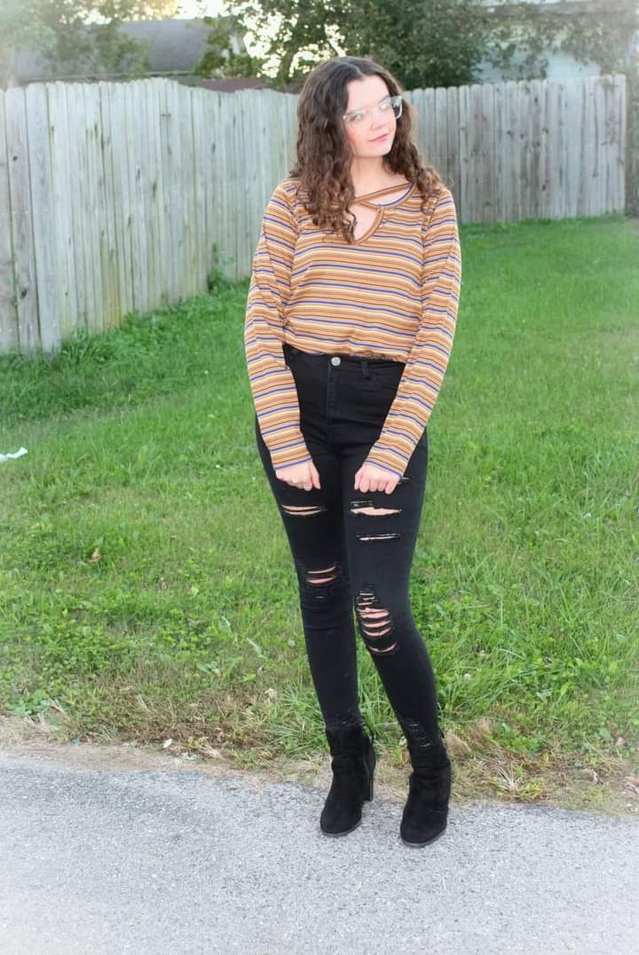 Brown Stripe Long Sleeve