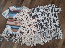 Load image into Gallery viewer, Print Fringe Top (3 print options)
