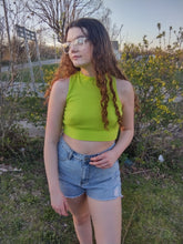 Load image into Gallery viewer, Neon Open Back Crop Top
