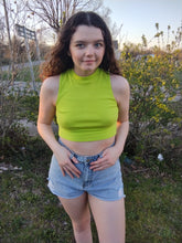 Load image into Gallery viewer, Neon Open Back Crop Top
