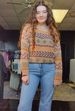 Load image into Gallery viewer, Taupe Print Sweater
