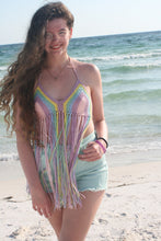 Load image into Gallery viewer, Boho Crochet Rainbow Halter

