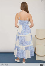 Load image into Gallery viewer, Spaghetti Strap Patchwork Dress
