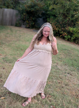 Load image into Gallery viewer, Crochet Taupe Dress
