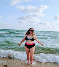 Load image into Gallery viewer, Black and Neon Bikini
