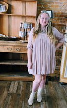 Load image into Gallery viewer, Mauve Embroidery Detail Dress
