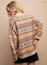 Load image into Gallery viewer, Taupe Print Sweater
