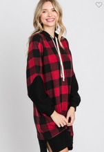 Load image into Gallery viewer, Buffalo Plaid Hoodie Dress
