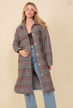 Load image into Gallery viewer, Long Plaid Jacket
