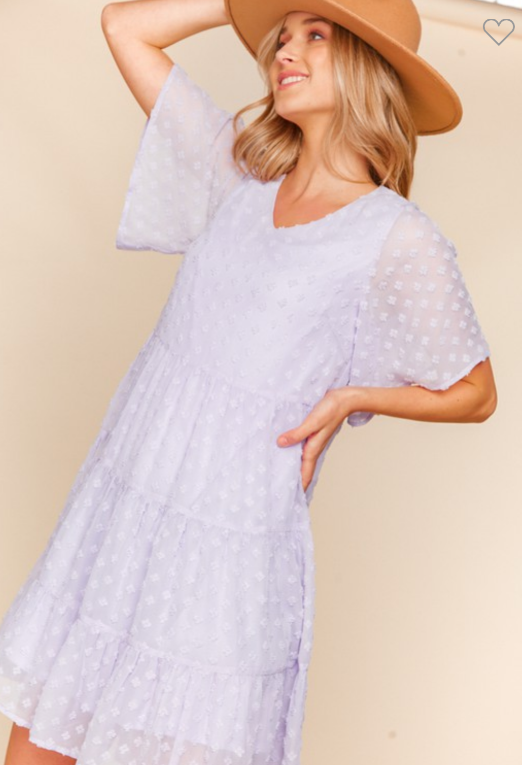 Flutter Sleeve Swiss Dot Dress