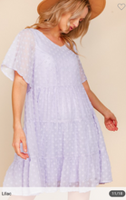 Load image into Gallery viewer, Flutter Sleeve Swiss Dot Dress
