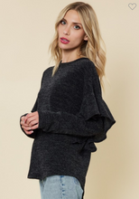 Load image into Gallery viewer, Ruffle Sleeve Sweater
