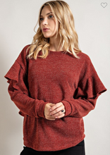 Load image into Gallery viewer, Ruffle Sleeve Sweater
