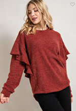 Load image into Gallery viewer, Ruffle Sleeve Sweater
