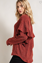 Load image into Gallery viewer, Ruffle Sleeve Sweater
