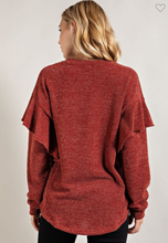 Load image into Gallery viewer, Ruffle Sleeve Sweater
