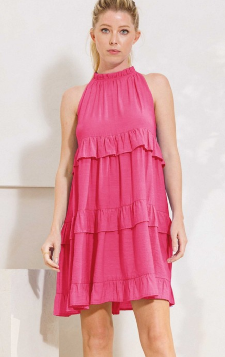 Bright Pink Tank Dress