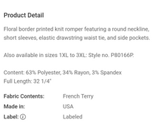 Load image into Gallery viewer, Floral Patchwork Romper
