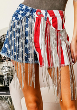 Load image into Gallery viewer, Rhinestone Flag Short
