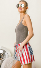 Load image into Gallery viewer, Rhinestone Flag Short
