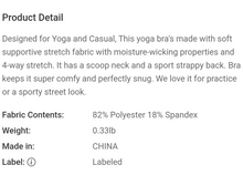 Load image into Gallery viewer, Yoga Bra
