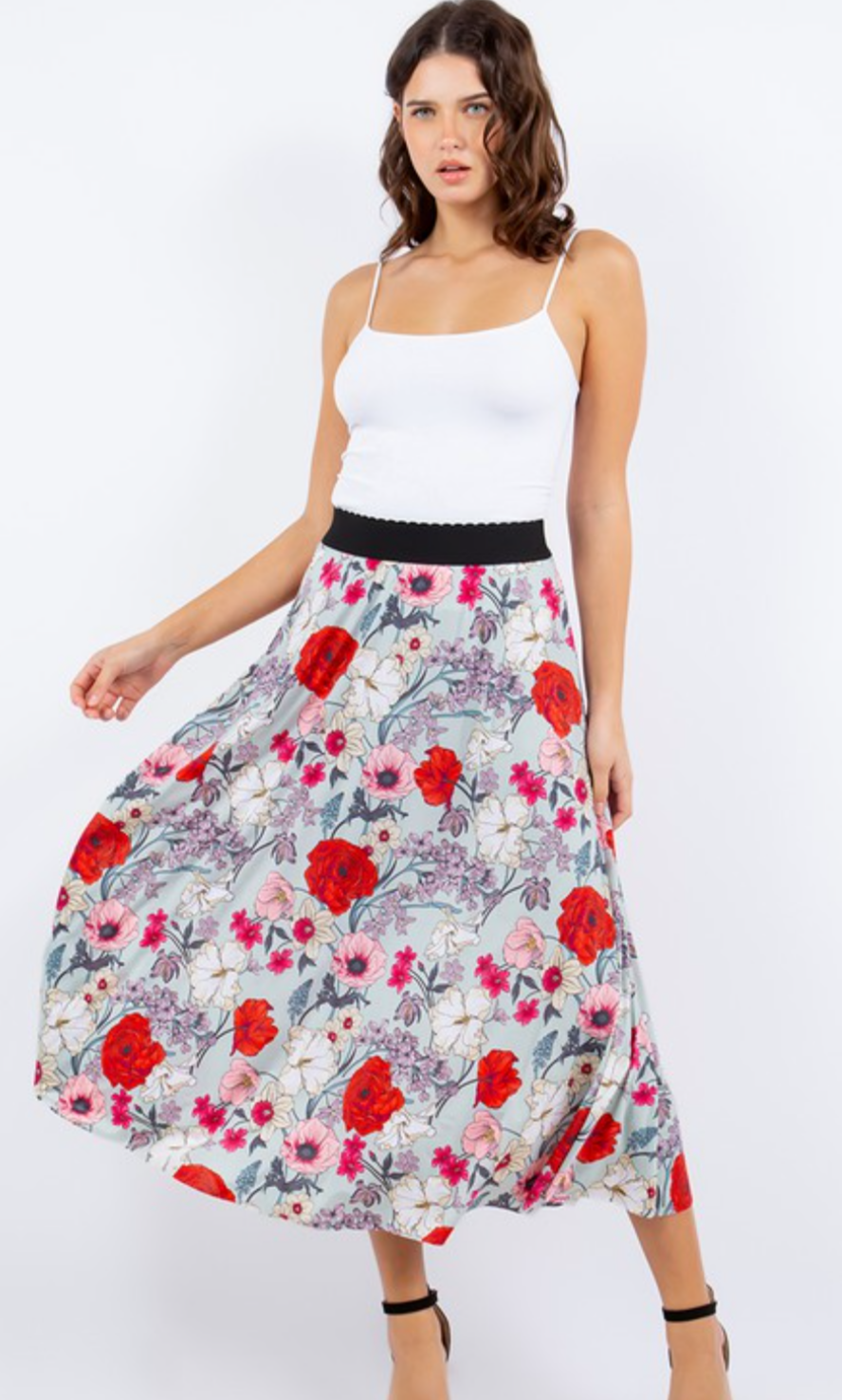 Floral Print Midi