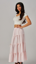 Load image into Gallery viewer, Bow Tie Tiered Maxi Skirt
