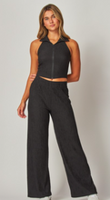 Load image into Gallery viewer, Black Zip-Up 2 Piece Set

