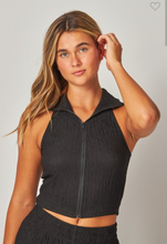 Load image into Gallery viewer, Black Zip-Up 2 Piece Set
