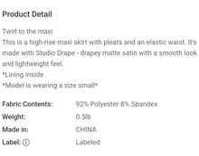 Load image into Gallery viewer, Black Pleated Skirt
