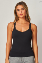 Load image into Gallery viewer, Lace Trim Tank (4 color options)
