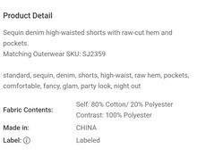 Load image into Gallery viewer, Sequin Short
