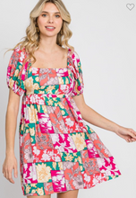 Load image into Gallery viewer, Fuschia Patchwork Dress
